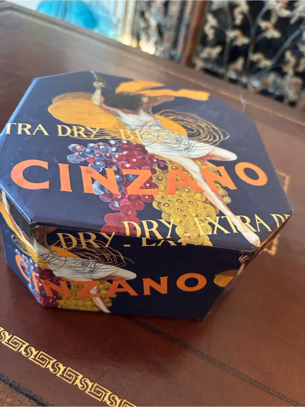 CINZANO nwt covered cardboard box